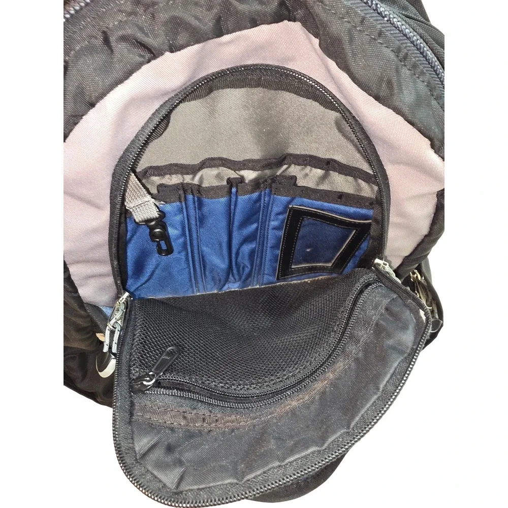 REI Daypack Expandable Backpack Black Blue Gray Hiking Travel School Waist Belt